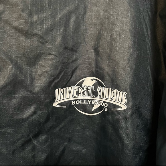 Universal Studios Vintage Hollywood Square Rain Hooded Jacket unisex Black LG - Picture 2 of 9